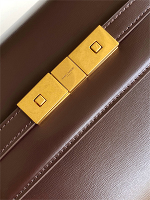 y.s.l manhattan small shoulder bag in box Sa**t Lau*nt coffee color