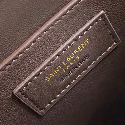 y.s.l manhattan small shoulder bag in box Sa**t Lau*nt coffee color