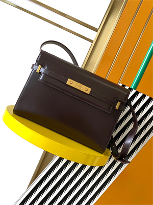 y.s.l manhattan shoulder bag in box Sa**t Lau*nt coffee color