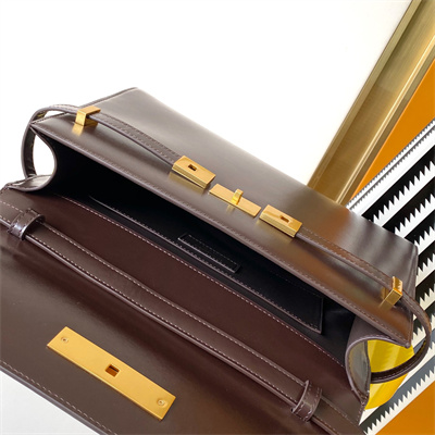 y.s.l manhattan shoulder bag in box Sa**t Lau*nt coffee color