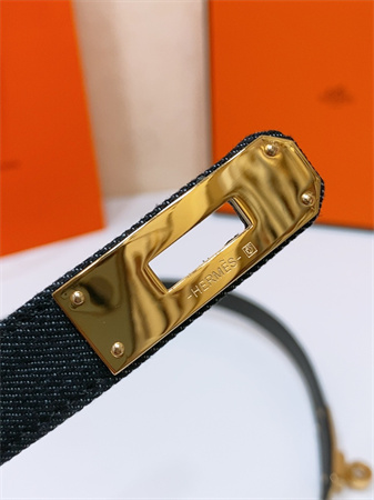 H**mes kelly jean belt 18mm epsom leather gold tone hardware black