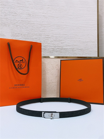 H**mes kelly jean belt 18mm epsom leather silver tone hardware black