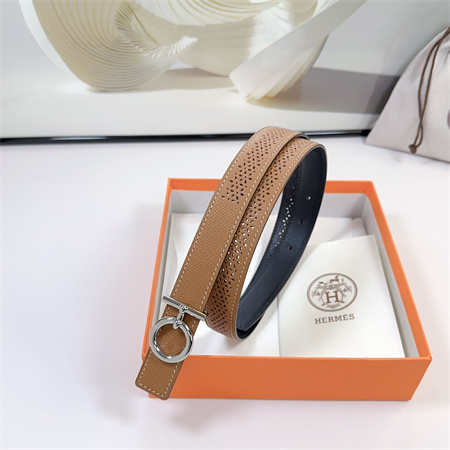 H**mes reversible belt 25mm epsom leather silver tone hardware brown/black