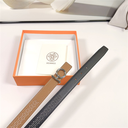 H**mes reversible belt 25mm epsom leather silver tone hardware brown/black