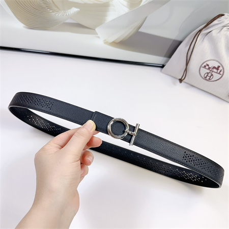 H**mes reversible belt 25mm epsom leather silver tone hardware black