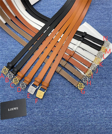 L0ew* belt in smooth/grained calfskin 20mm gold/silver hardware colors options