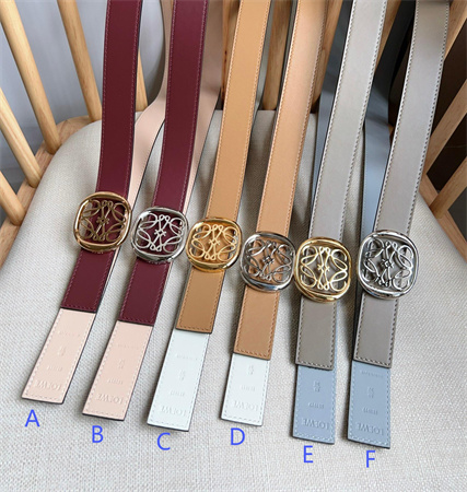 L0ew* belt in smooth calfskin 28mm gold/silver hardware colors options