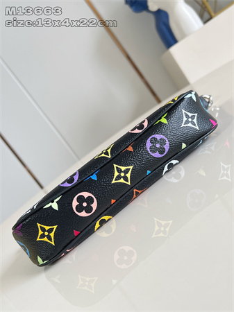 LV x TM Pochette Accessoires Multicolor Monogram Canvas Black M13663