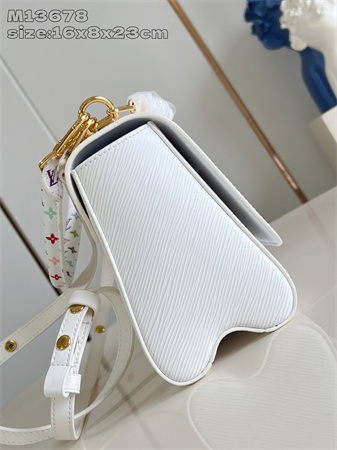 LV x TM Twist MM Slim Bag Epi grained cowhide leather White M13678