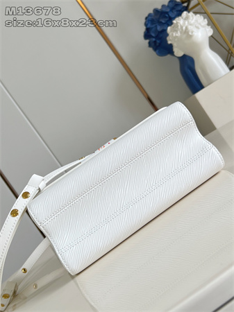 LV x TM Twist MM Slim Bag Epi grained cowhide leather White M13678