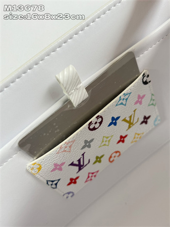 LV x TM Twist MM Slim Bag Epi grained cowhide leather White M13678