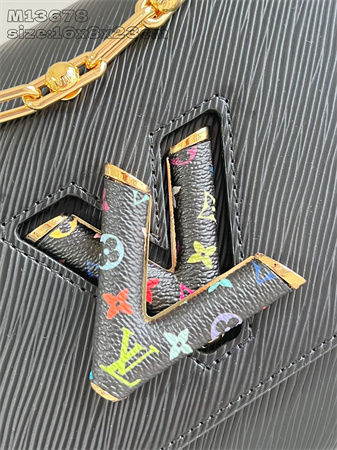 LV x TM Twist MM Slim Bag Epi grained cowhide leather Black M13243