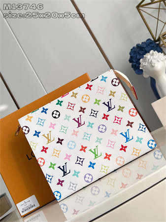 L.V X TM Toiletry Pouch Multicolors Monogram Canvas White M13746