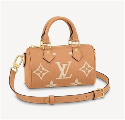 L.V Nano Speedy Monogram Empreinte Beige/Cream leather M81457 TOP