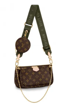 L.V Multi Pochette Accessories Monogram Coated Canvas Khaki M44813 TOP