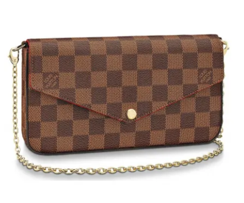 L.V Felicie Pochette Damier Ebene Canvas M63032 TOP
