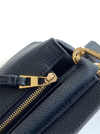 L0ew* mini puzzle bag in soft grained calfskin navy