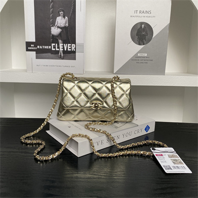 Ch*el flap phone holder with chain lambskin gold-tone metal gold ap4592