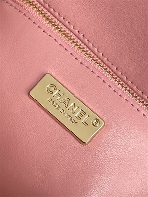 Cha.nel Flap Bag Sequins and Gold Tone Metal Pink AS4561