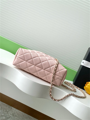 Ch*el coco crush top handle bag grained calfskin gold tone metal pink ap4591