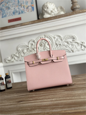 Bir.kin Sellier Bag Epsom Leather 25/30/35CM Gold Hardware In Sakura Pink Color HS