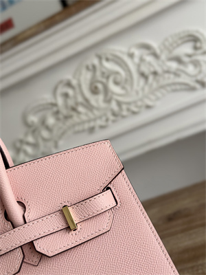 Bir.kin Sellier Bag Epsom Leather 25/30/35CM Gold Hardware In Sakura Pink Color HS