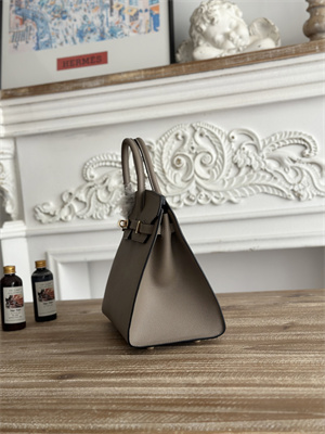 Bir.kin Sellier Bag Epsom Leather 25/30/35CM Gold Hardware In Gris Asphalt Color HS