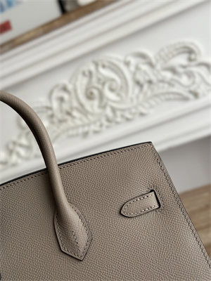 Bir.kin Sellier Bag Epsom Leather 25/30/35CM Gold Hardware In Gris Asphalt Color HS