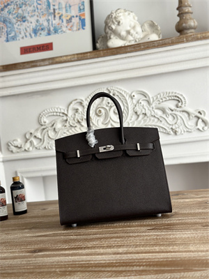 Bir.kin Sellier Bag Epsom Leather 25/30/35CM Gold Hardware In Cafe Color HS