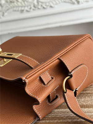 Kelly Messenger Bag Togo Leather Gold Tone Hardware In Gold Color HS