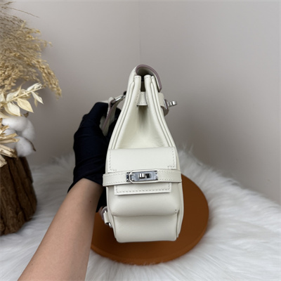 Kelly Jump Backpack Swift Leather Silver Tone Hardware In Craie Color HS