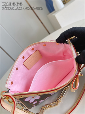 LV x TM Pochette Accessoires Monogram coated canvas Sakura Brown M13666