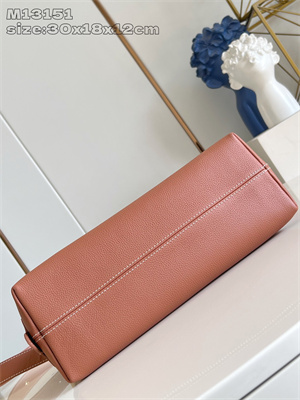 L.V Low Key Messenger Bag Grained calfskin Cognac M13151