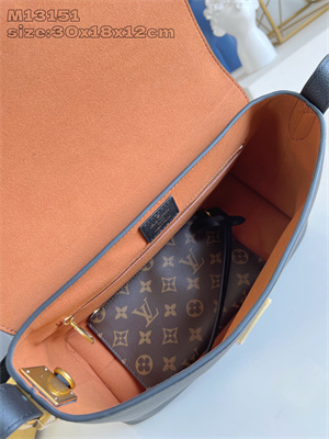 L.V Low Key Messenger Bag Grained calfskin Cognac M13148