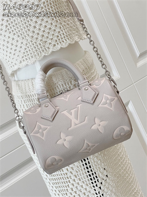 L.V Speedy Bandoulière 20 Monogram Empreinte Leather Brume M46397