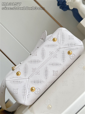 L.V Hand It All PM  Mahina Bloom Perforated Mahina calfskin leather Gray/Pink M13157