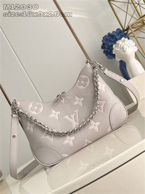 L.V Boulogne Bag Monogram Empreinte leather Brume/Quartz M14211