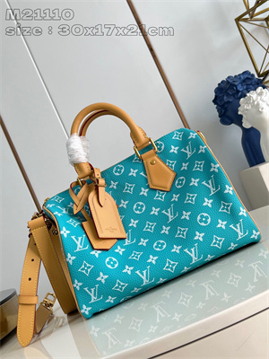 L.V Speedy P9 Bandoulière 30 Monogram Soft Calfskin lake Blue