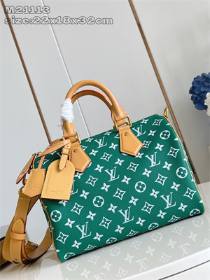 L.V Speedy P9 Bandoulière 30 Monogram Soft Calfskin Green