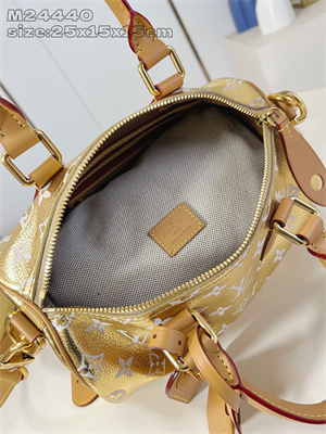L.V Speedy P9 Bandoulière 30 Monogram Soft Calfskin Gold