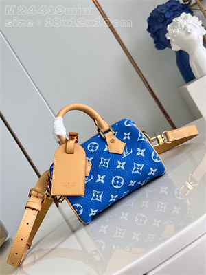 L.V Speedy P9  Bandoulière 18 Monogram Soft Calfskin Blue