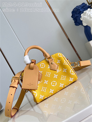 L.V Speedy P9  Bandoulière 18 Monogram Soft Calfskin Yellow