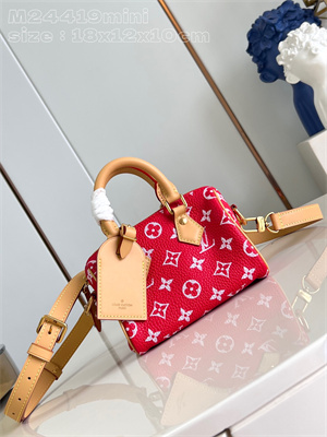 L.V Speedy P9  Bandoulière 18 Monogram Soft Calfskin Red