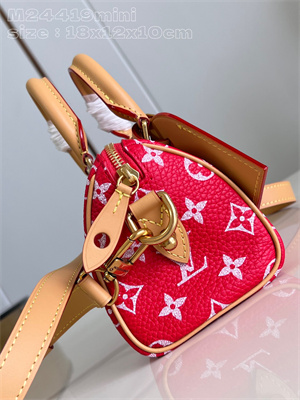 L.V Speedy P9  Bandoulière 18 Monogram Soft Calfskin Red