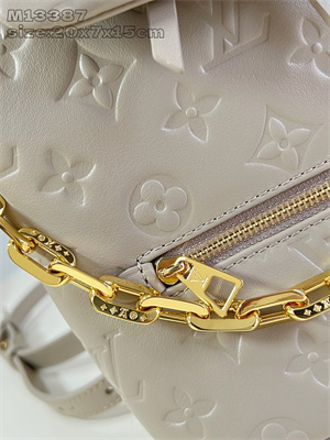 L.V Coussin Backpack Mini Lambskin Leather Galet M13387