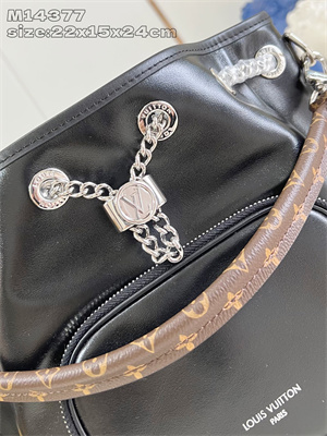 LV No Way Vibe Bucket Bag Lambskin Leather Black M14377