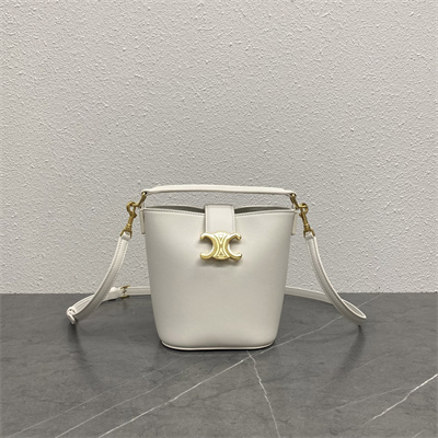 Ce**e mini bucket l0*ise in smooth calfskin rice color