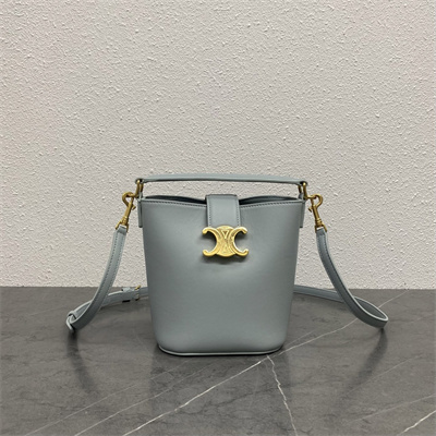 Ce**e mini bucket l0*ise in smooth calfskin ice blue color