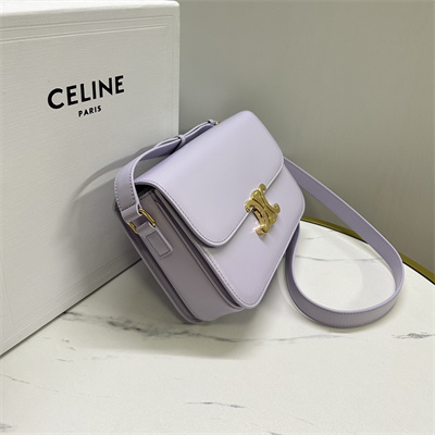 Ce**e classique triomphe bag in shiny calfskin lavender color