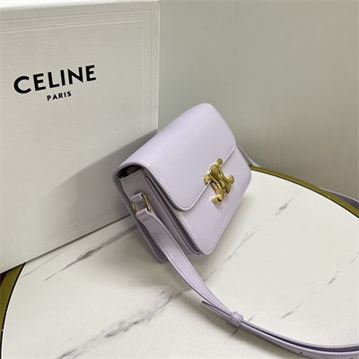 Ce**e teen triomphe bag in shiny calfskin laverder color